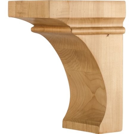 HARDWARE RESOURCES 4" Wx6"Dx8"H Hard Maple Cove Corbel COR44-1-HMP